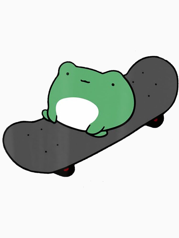 Funny Skateboarding Frog by alifehcmc