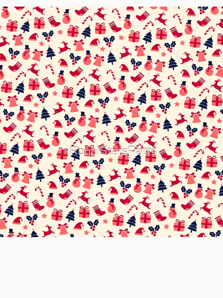 Retro Snow Snowflake Happy Holiday Christmas Pattern - Christmas Gifts For Wife by RoyalStarsPatts