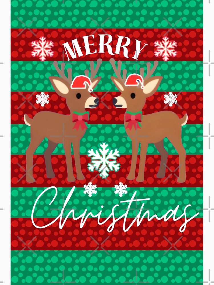 Cute Reindeer Merry Christmas Pattern | Holiday Snowflake Xmas Design by HopeAndHustle