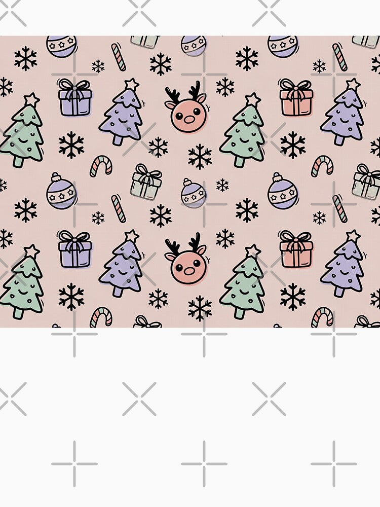 Pastel Christmas Icons Seamless Pattern by SassyArtistry