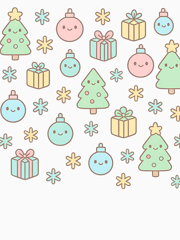 Cute Pastel Christmas Icons Pattern by mhose3