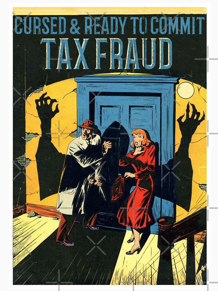 Vintage Tax Fraud Retro Horror Poster Tax Officer Gift by TheAplus