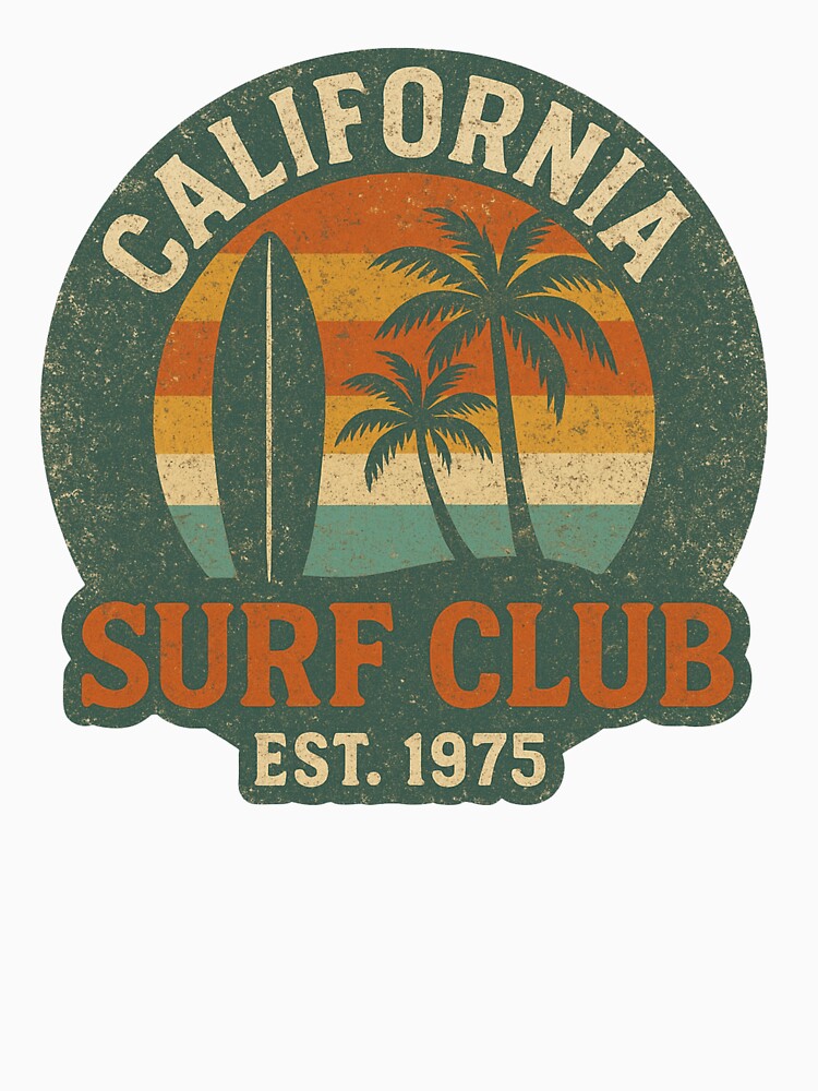 California Surf Club – Retro Vintage Surf Design by CreativeGorillas