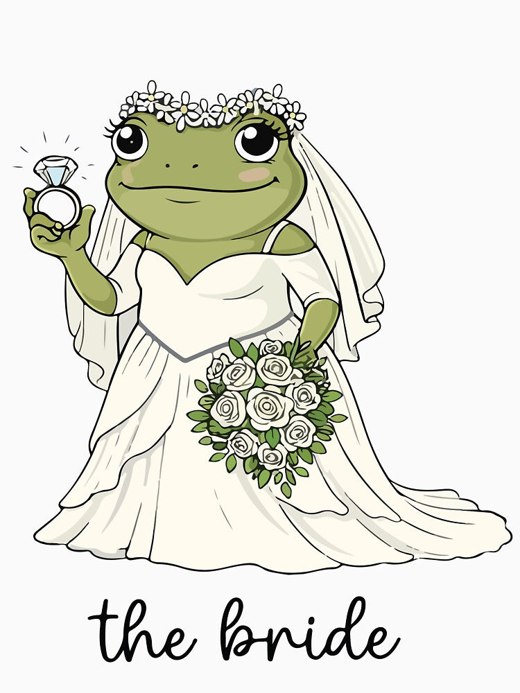 Retro Frog Bridesmaid Bachelorette Party Wedding Squad Funny by kiralynstration