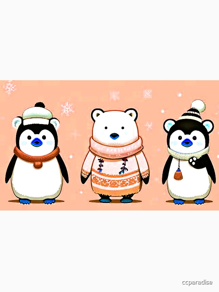 Retro Cute Winter Animal Pattern - Funny Holiday by Earth Nature Creations