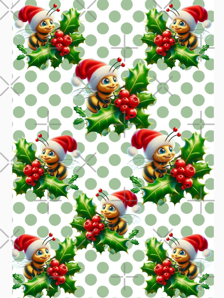 Cute Christmas Bee Pattern by HopeAndHustle
