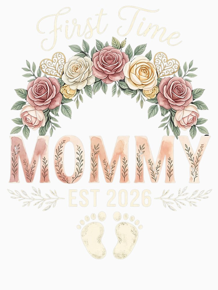 First Time Mommy Est 2026 Flower Mothers Day by RobertKnow