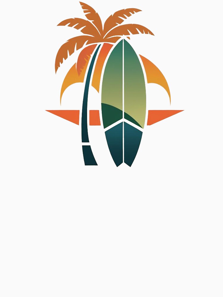 Palm & Board – Retro Surf Club Emblem by HUEHATCH