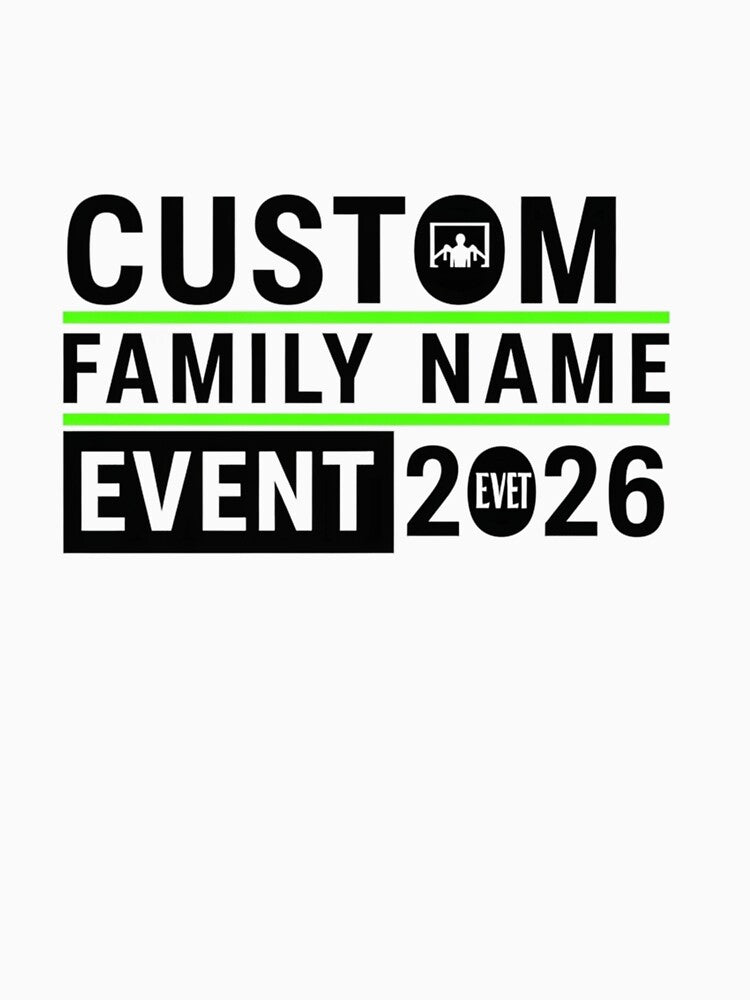 Custom Family Name T-Shirt - Personalized Event 2026 Matching Tee with Logo Icon by mo-carnival