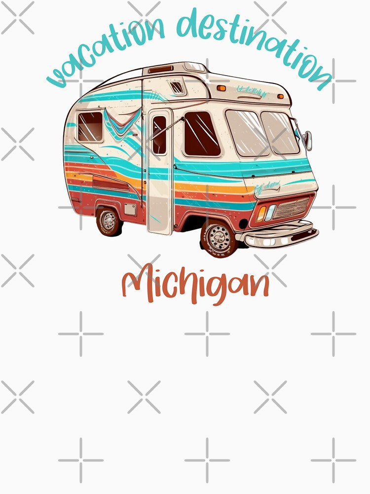 Vacation Destination Michigan T-Shirt by MarqisStudio