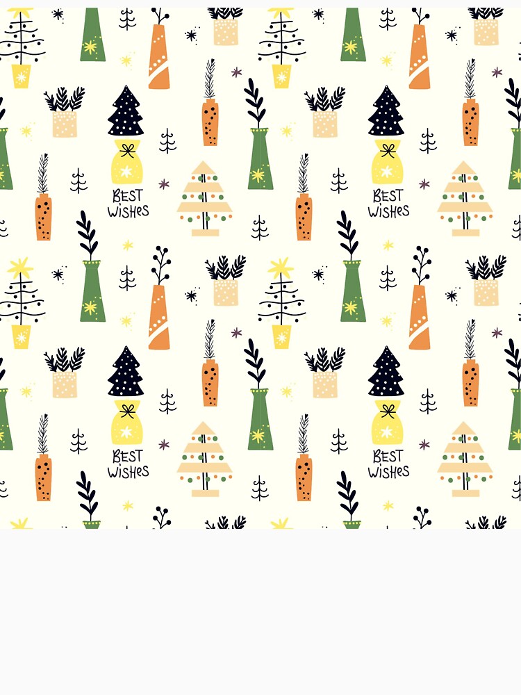 Cute Christmas Tree Pattern, Xmas Tree Pattern by antevasinart