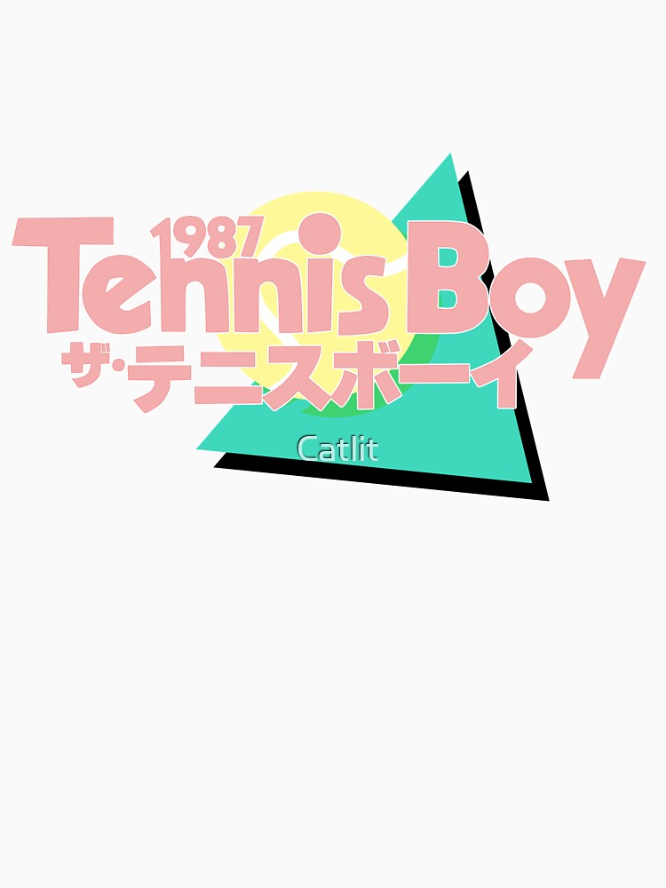 80's retro aesthetic Tennis Japanese Logo by Catlit