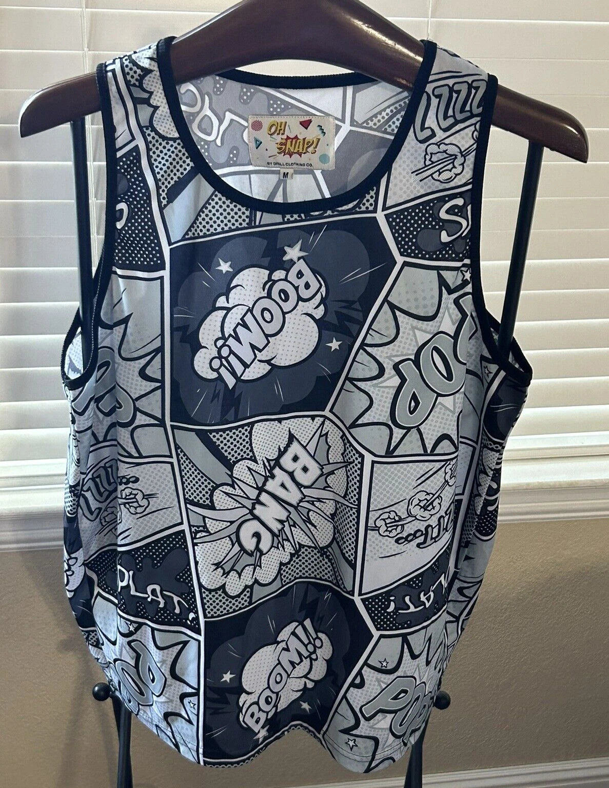 Oh Snap! Drill Clothing Retro Men's Size M Tank Top Sketchbook Art to Wear