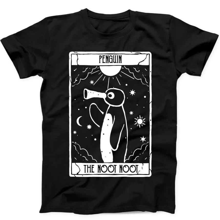 Noot Noot Tarot Card Penguin Rainbow Pingu Funny Gift Tee T Shirt 124