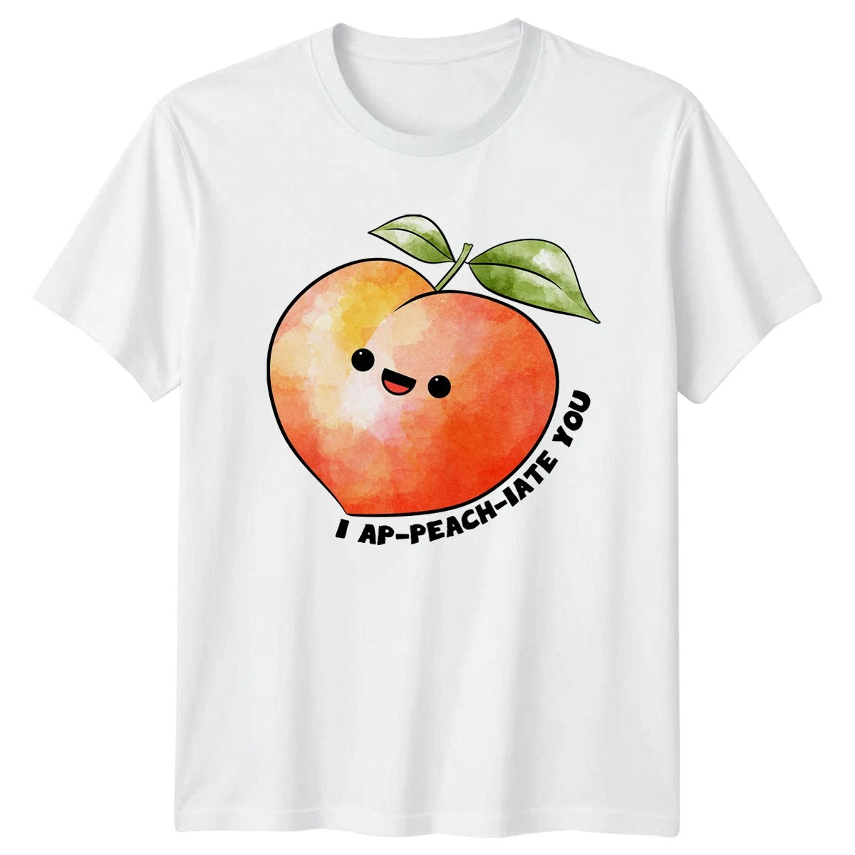 I Ap Peach Iate You T-Shirt Fruit Puns Food Humor Gift For Him And Her