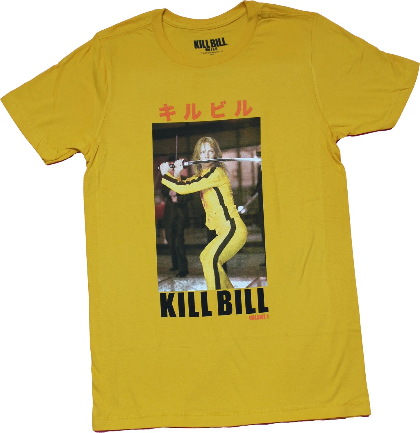Kill Bill Mens T-shirt - The Bride Sword Sce Yellow