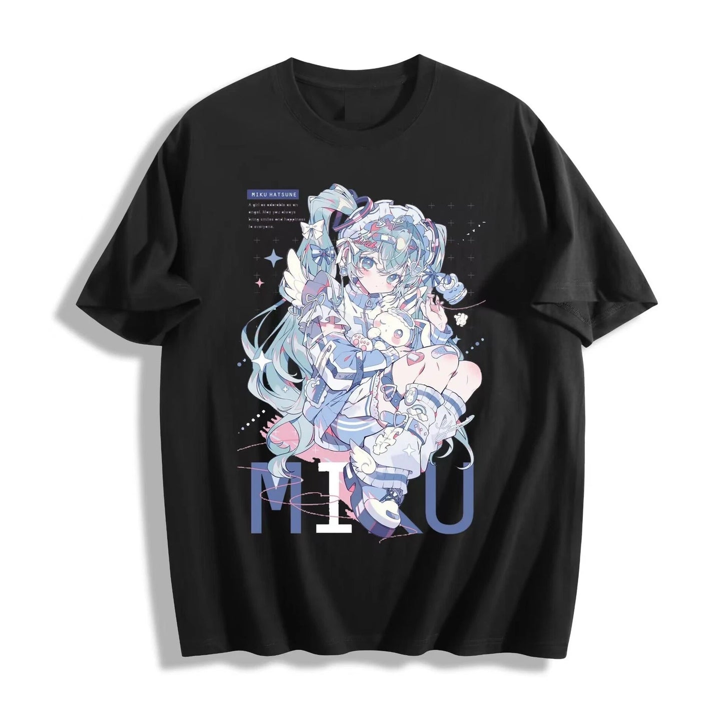 Kawaii Angel Hatsune Miku T-Shirt - Stars Glow Design Unisex Tee