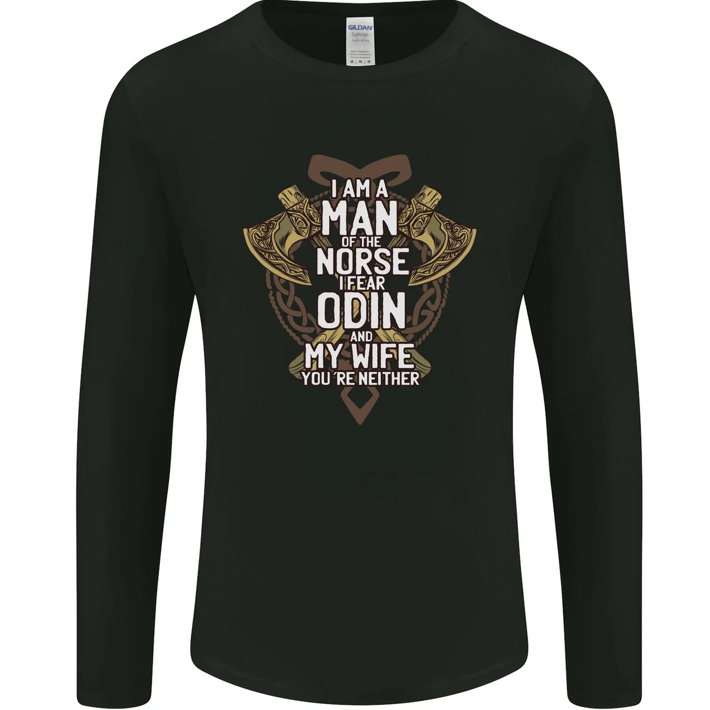 Funny Viking Wife Quote Wedding Anniversary Mens Long Sleeve T-Shirt