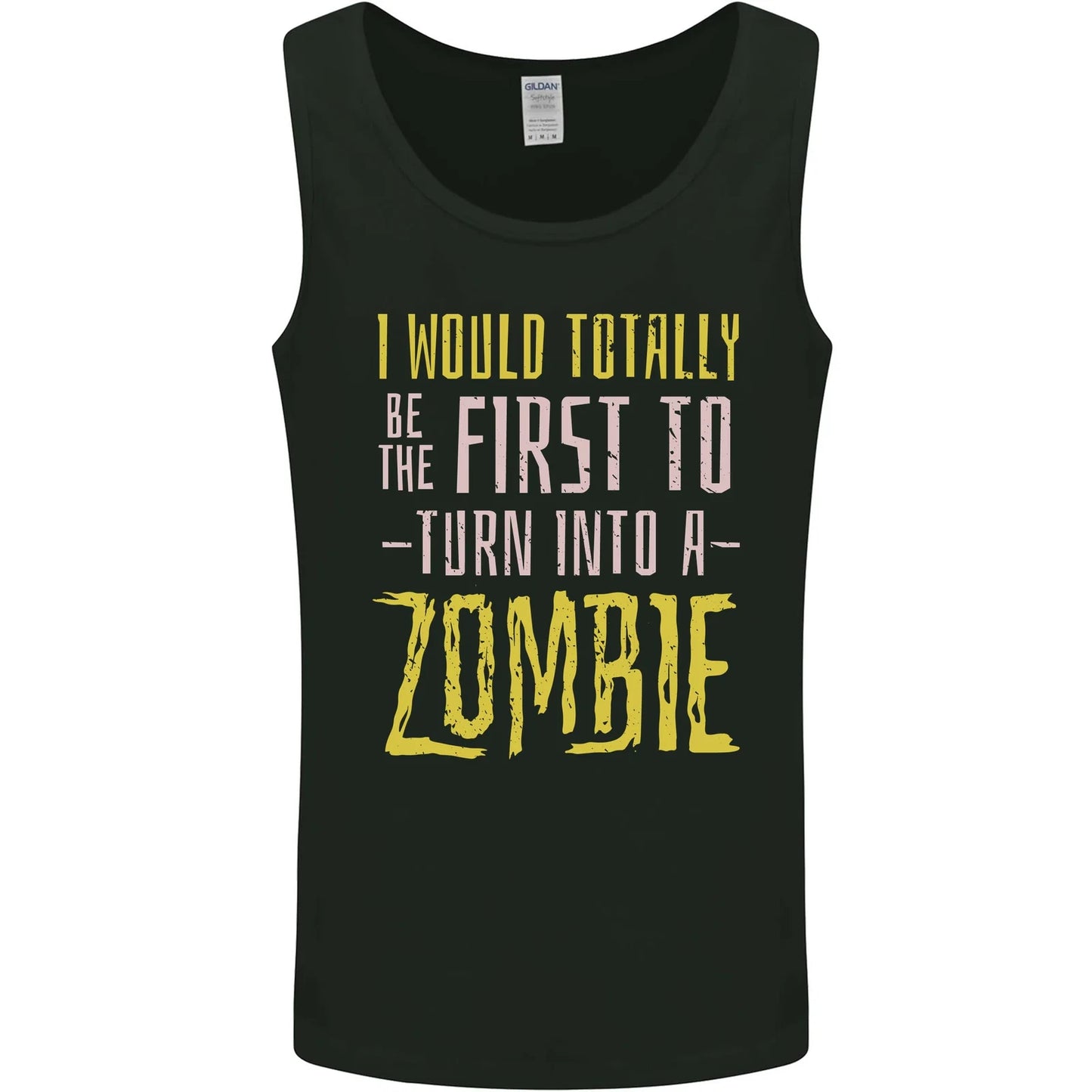 Zombie Apocalypse Funny Halloween Quote Mens Vest Tank Top