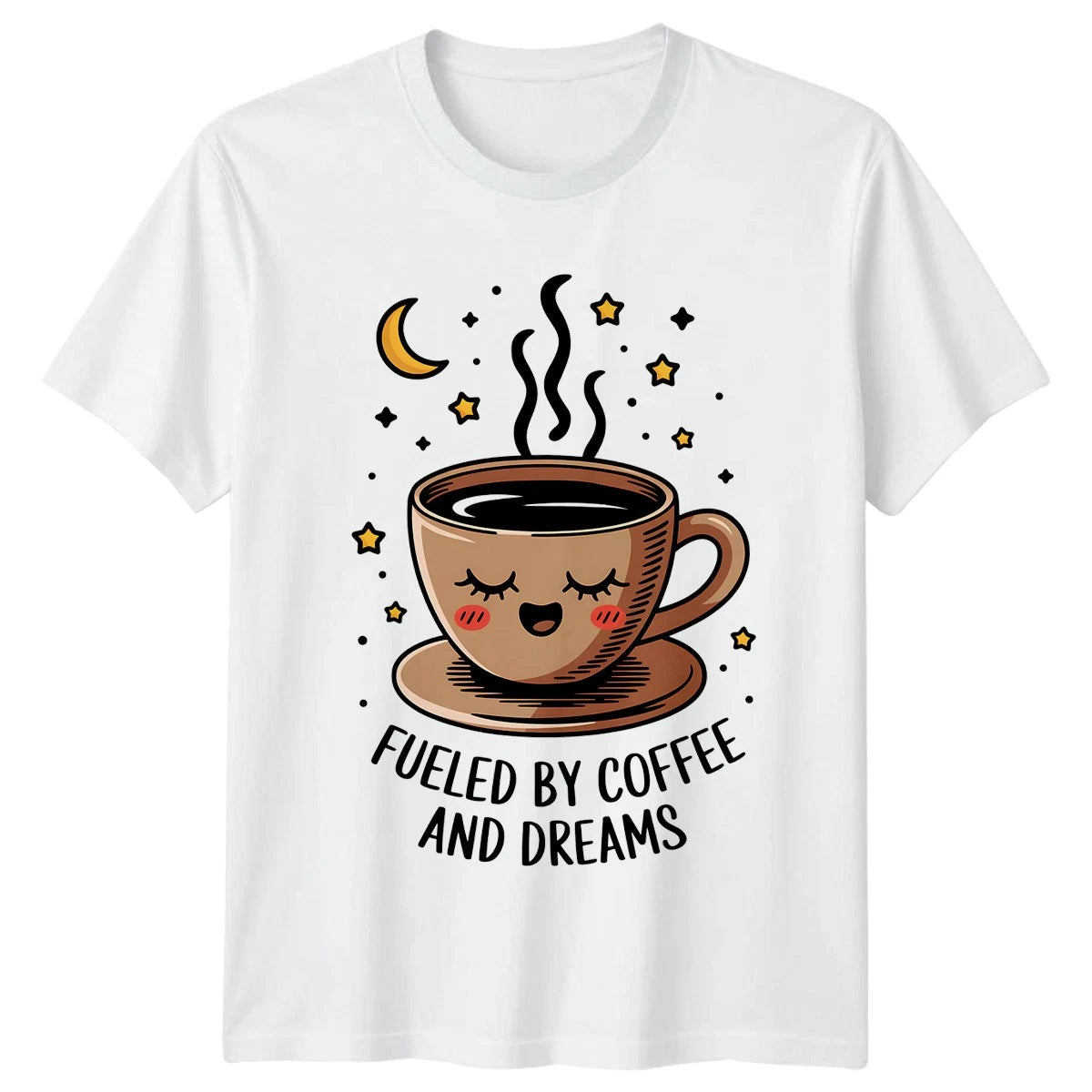 Fueled By Coffee And T-Shirt Coffee Lover Kawaii Coffee Him And Her