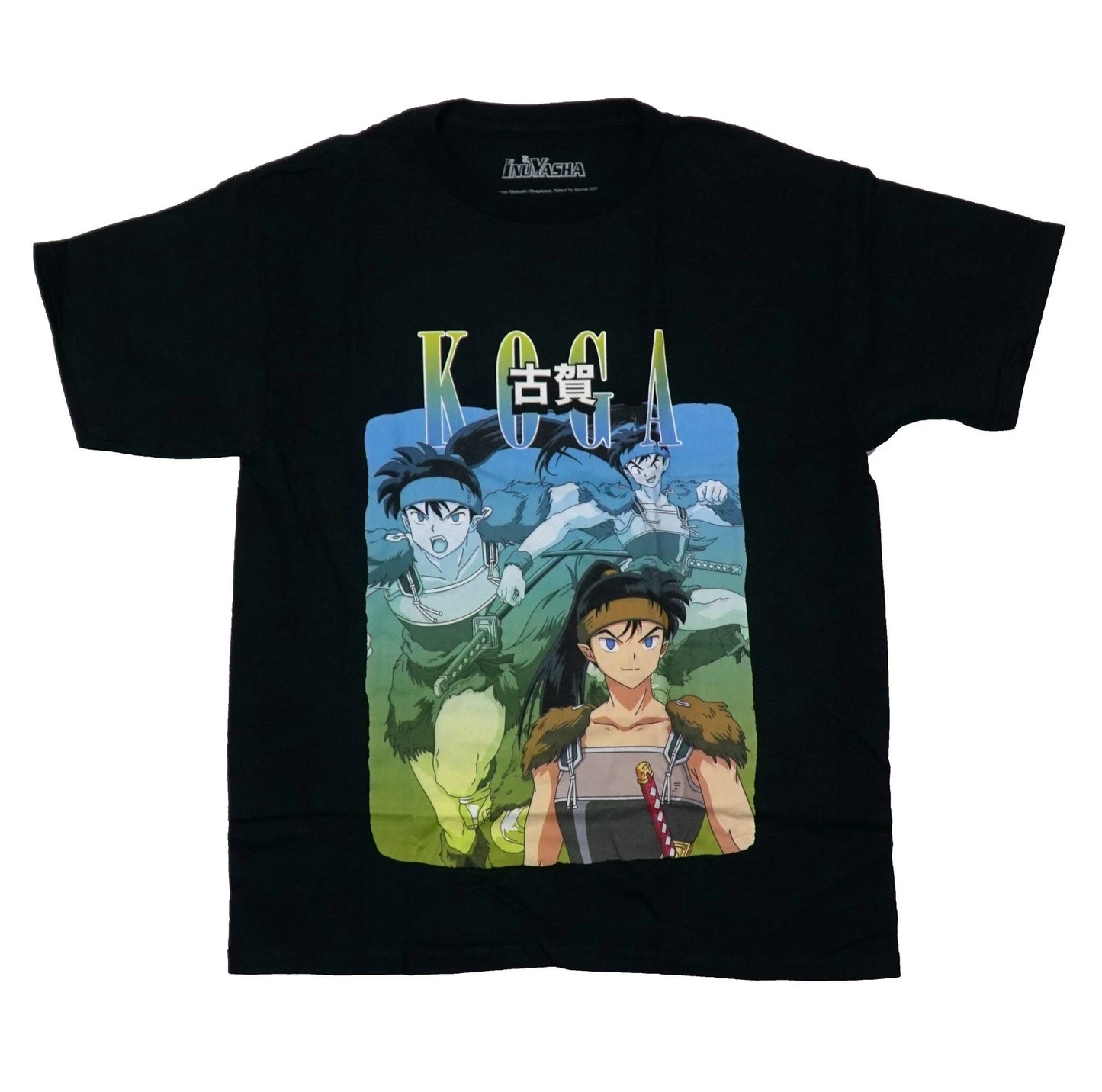 Inuyasha New Adult T-Shirt - 3 Versions of Koga Under Kanji Name