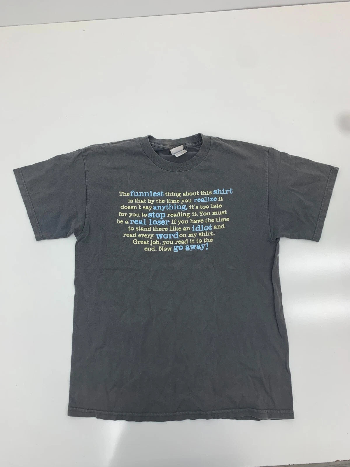 Tennesse River Mens Dark Grey Funny Saying Graphic Tee Size Large
