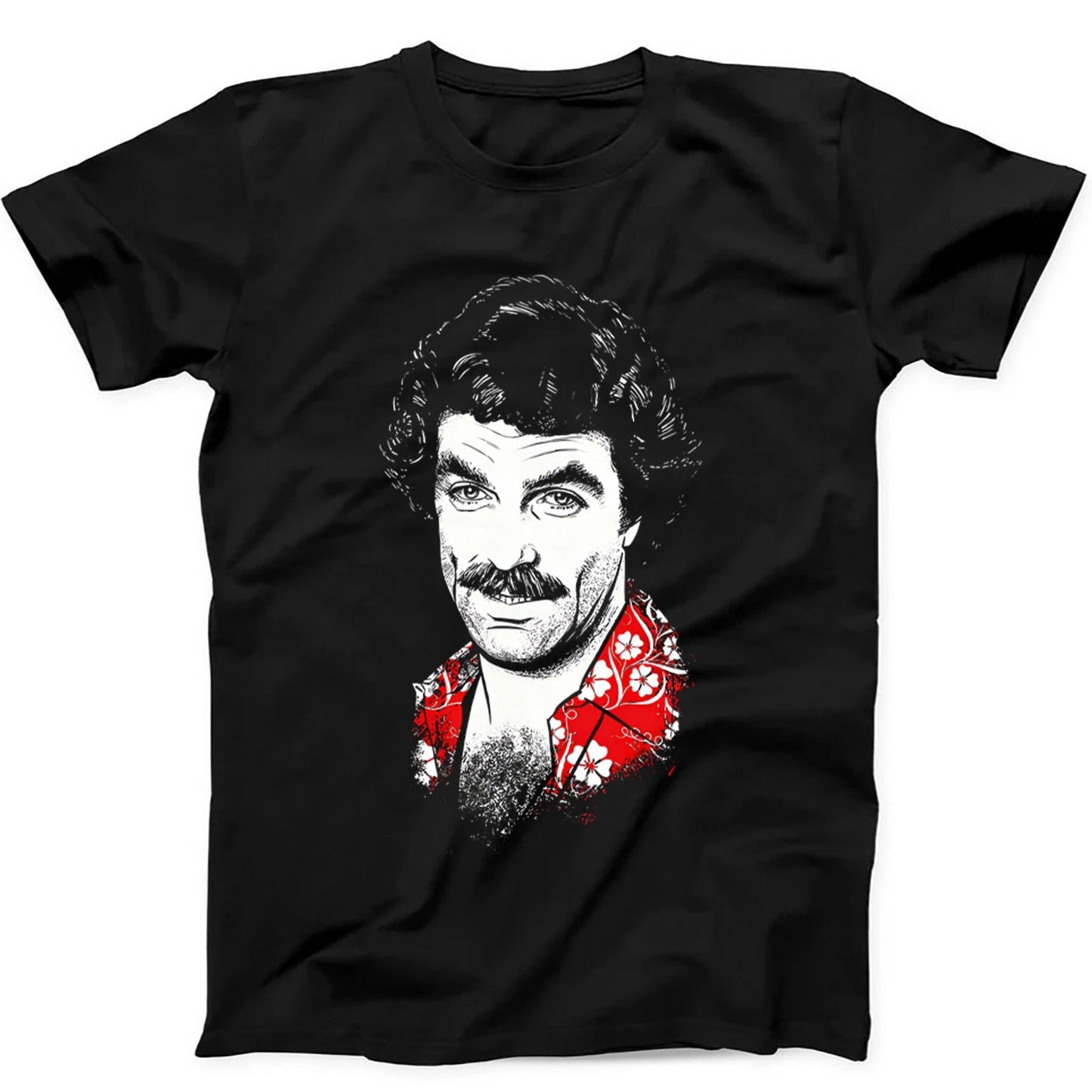 Thomas Magnum PI Tom Selleck Higgins Island T Shirt 581