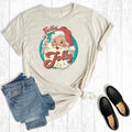 Retro Christmas Feeling Jolly Santa Graphic Tee