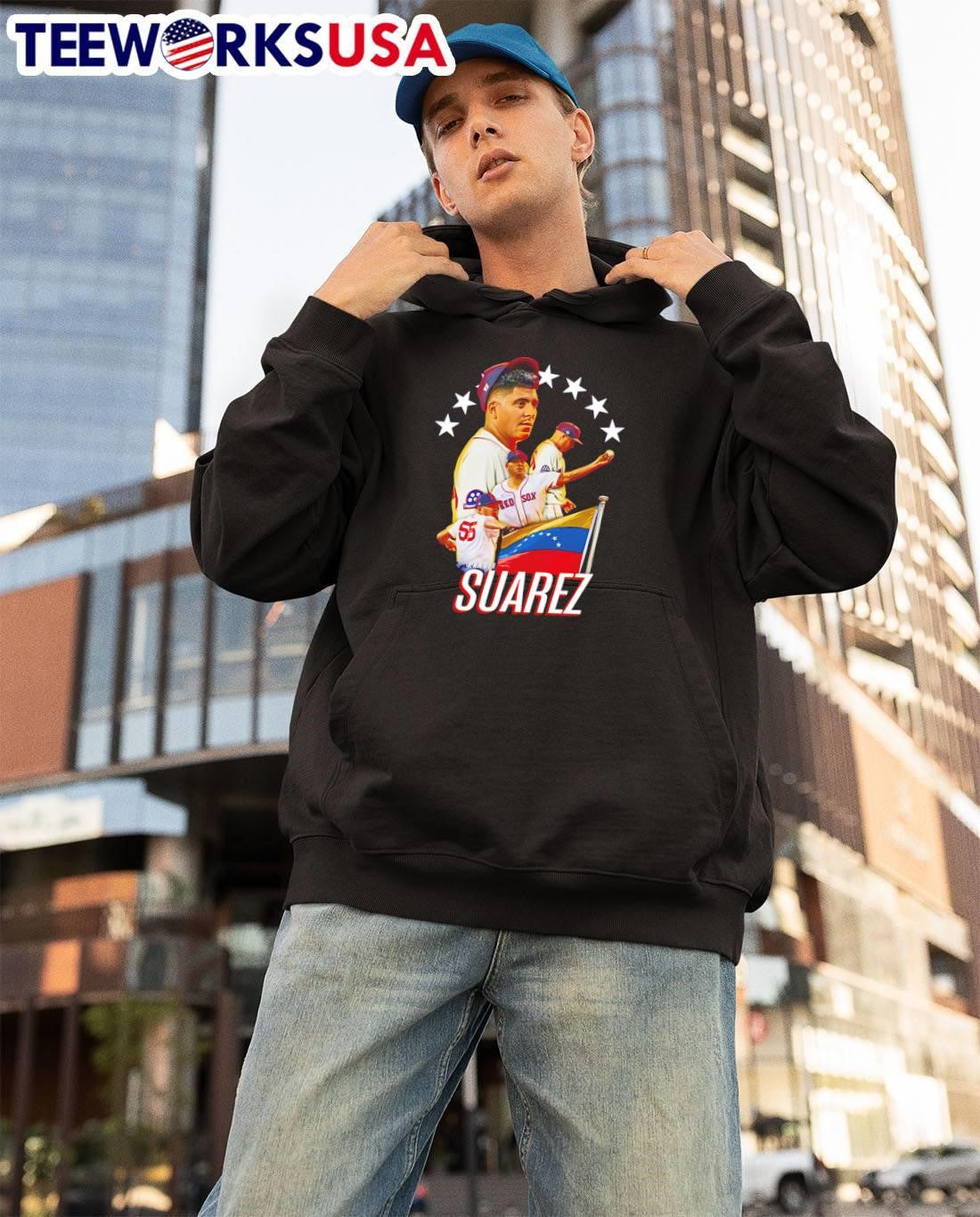 Venezuelan Baseball Tribute Ranger Suarez Pitching Red Sox T-Shirt