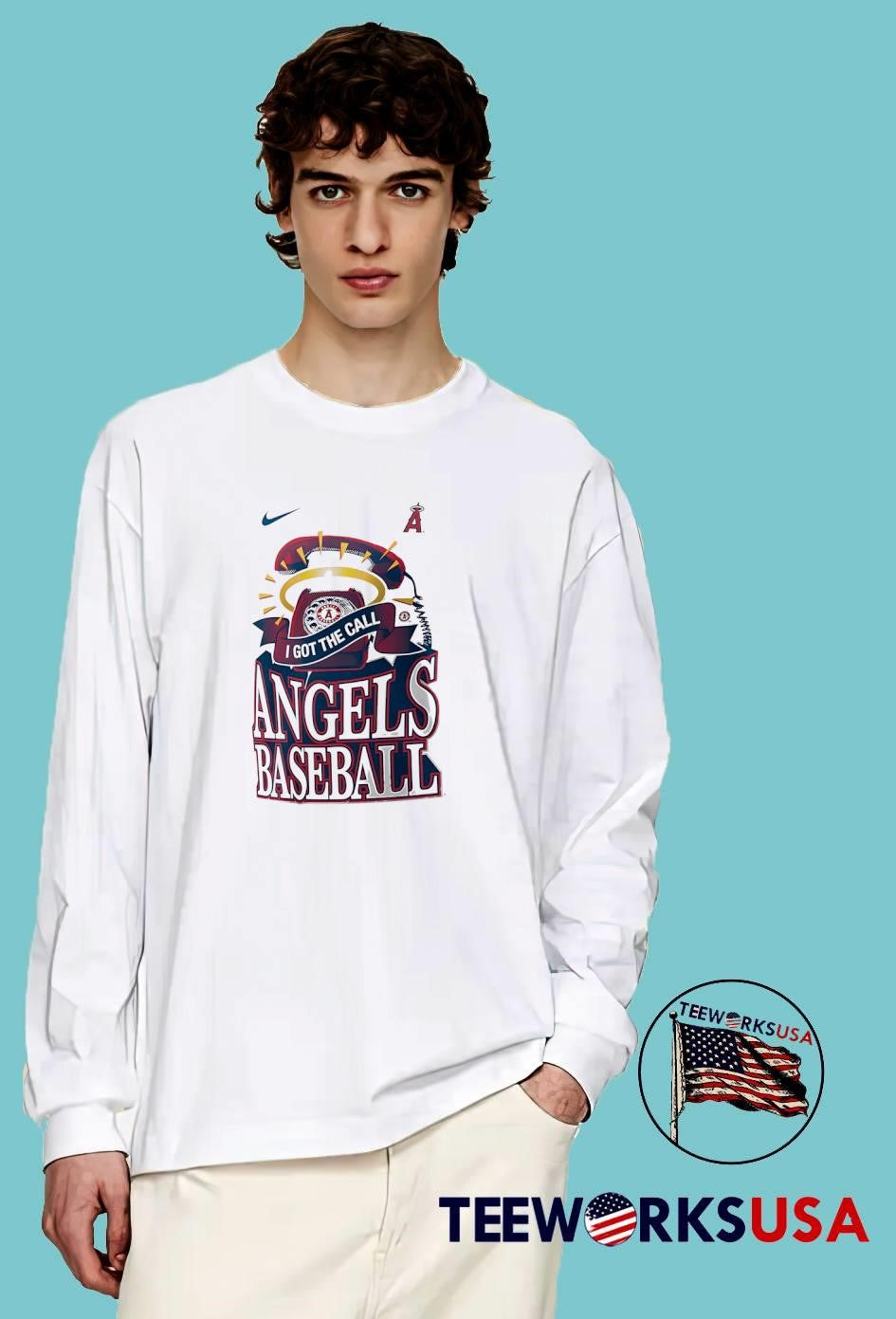 Angels Baseball I Got the Call Graphic Los Angeles Angels T-Shirt