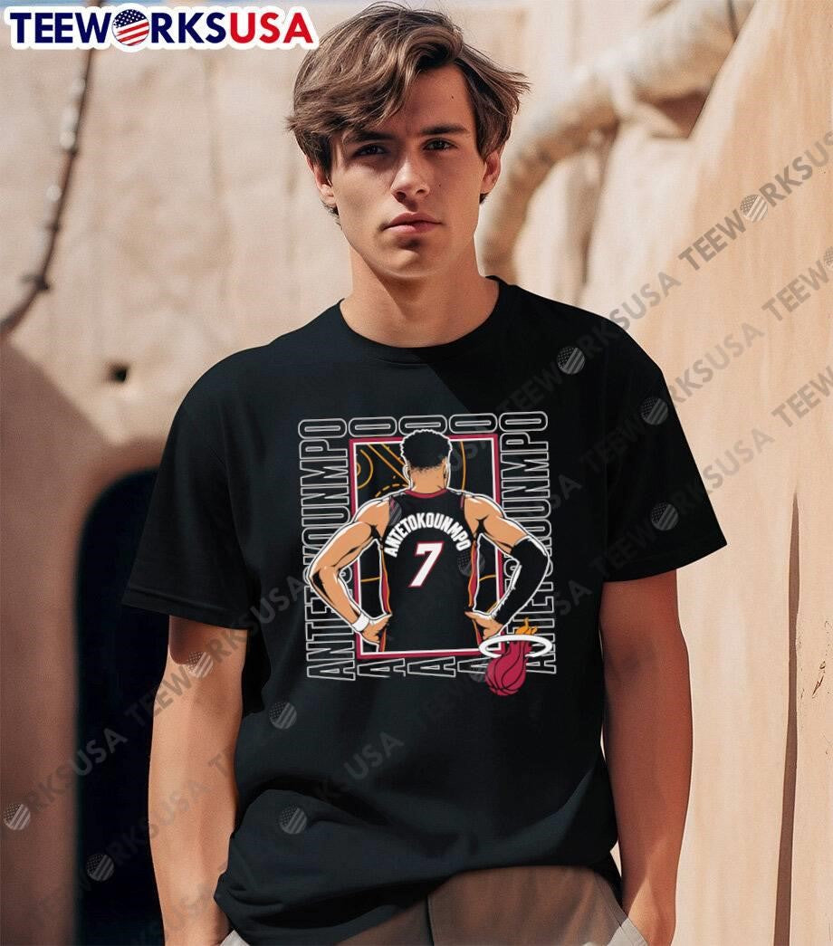 Antetokounmpo Graphic Back Facing Basketball Miami Heat shirt