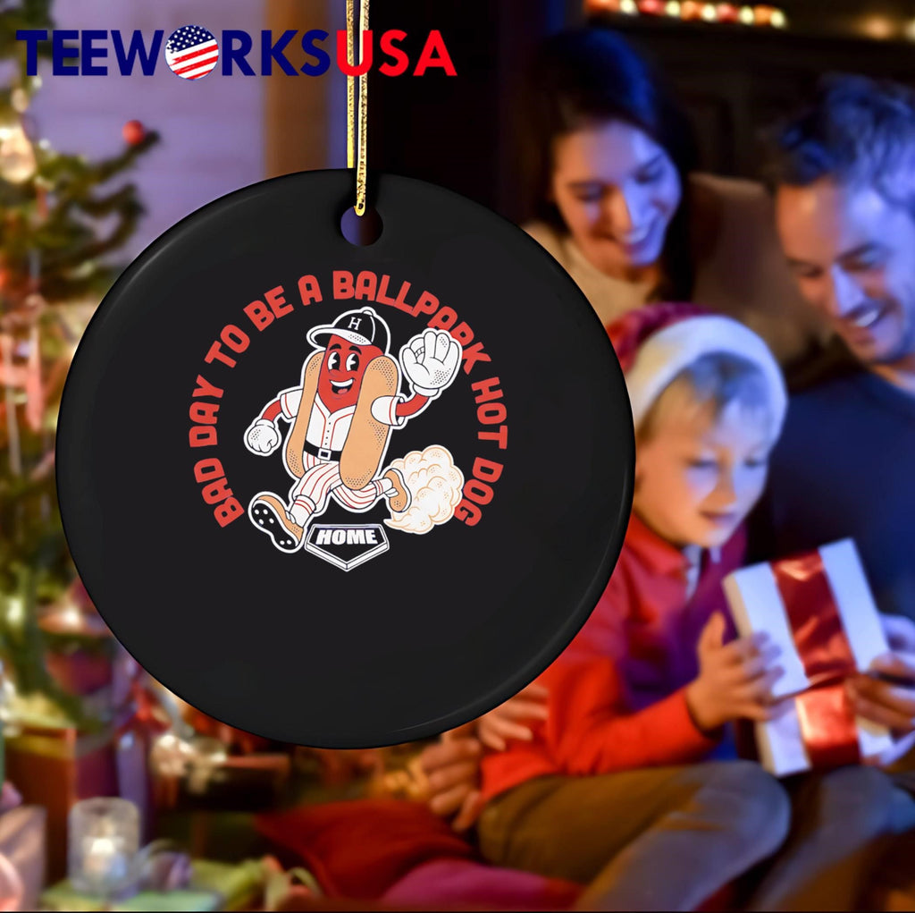 Bad Day to Be a Ballpark Hot Dog Home Plate Baseball shirt