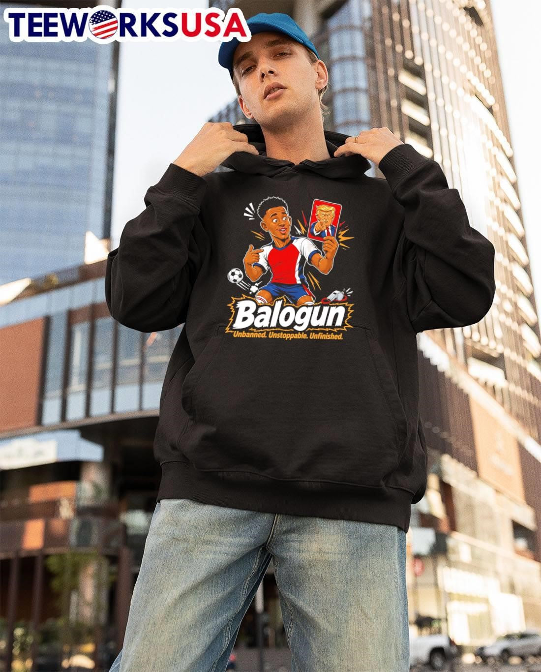 Balogun Shirt Unbanned Unstoppable Unfinished Trump Red Card Soccer shirt