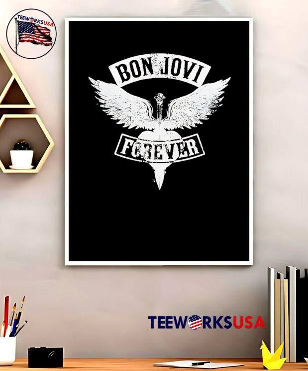 Bon Jovi Forever Sword and Heart Wings shirt