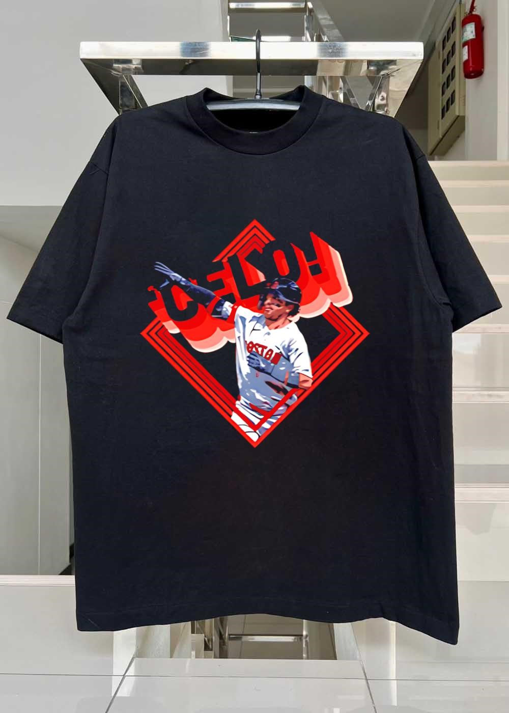Boston Red Sox Baseball Player Celebrating a Home Run Celo T-Shirt