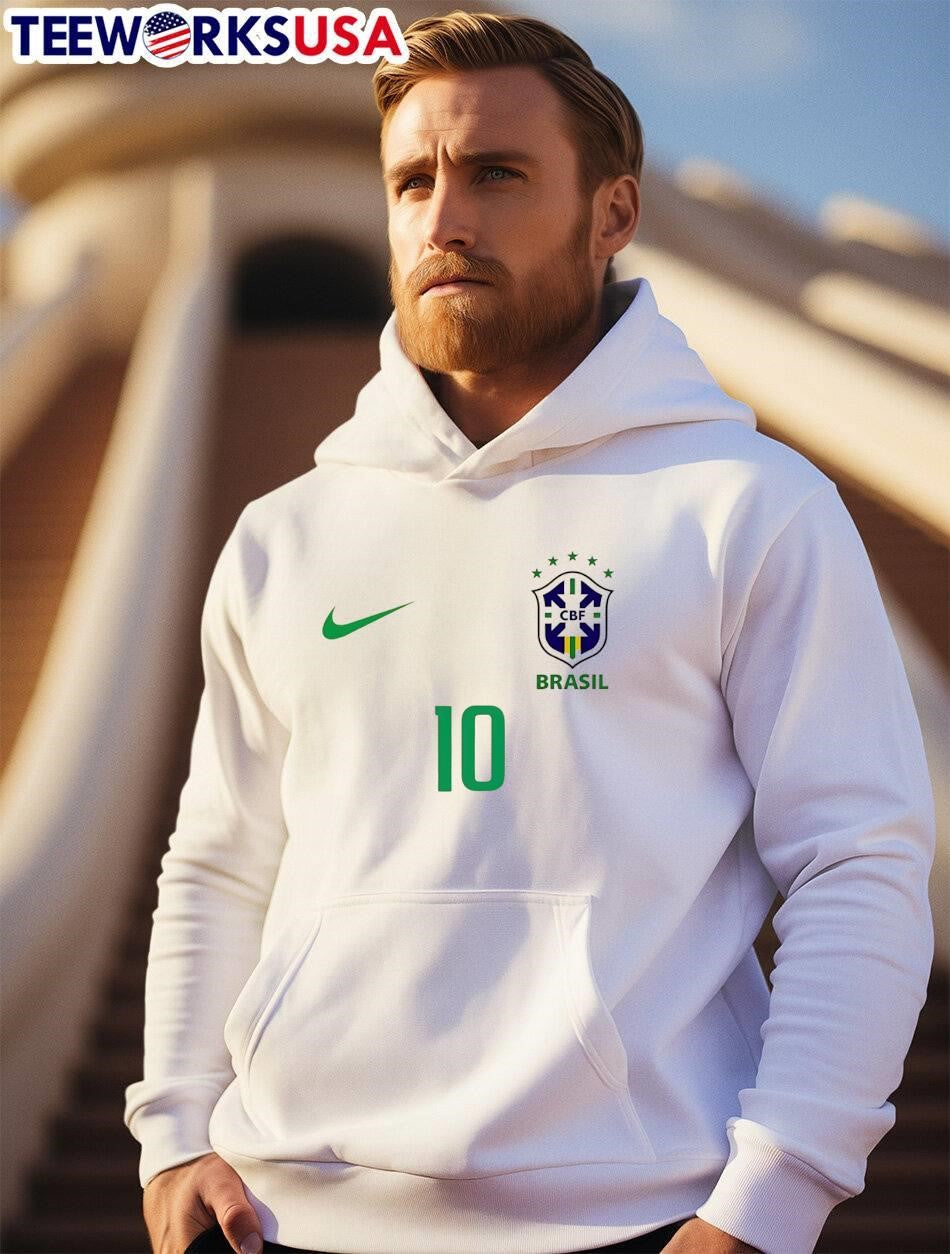 Brazil 10 Numbered Football Jersey