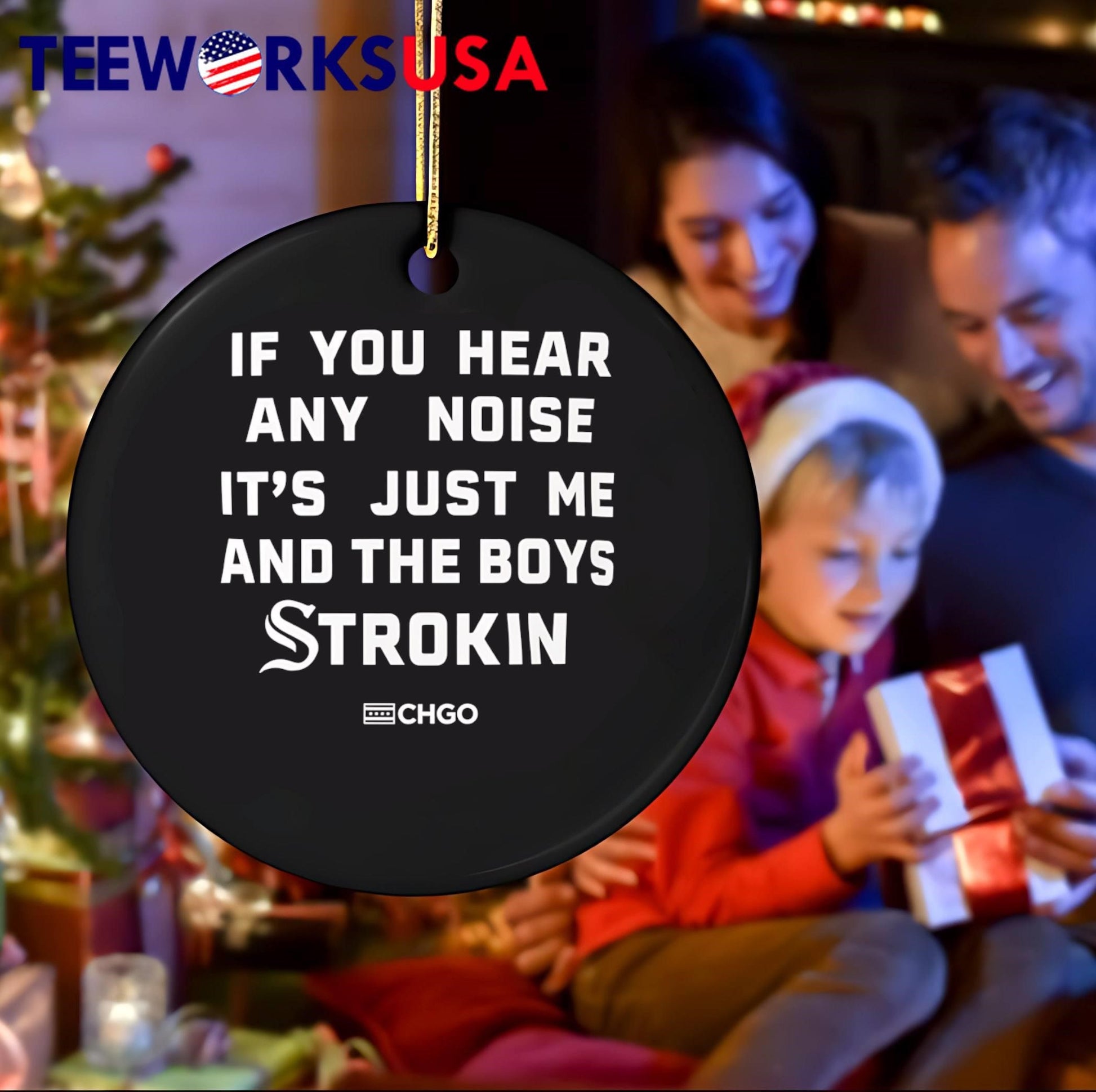 CHGO If You Hear Any Noise It Is Just Me and the Boys Strokin shirt