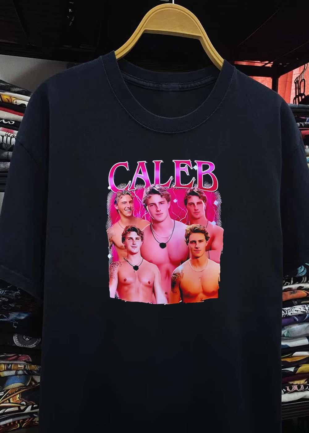 Caleb Tribute Collage Portrait Style T-Shirt