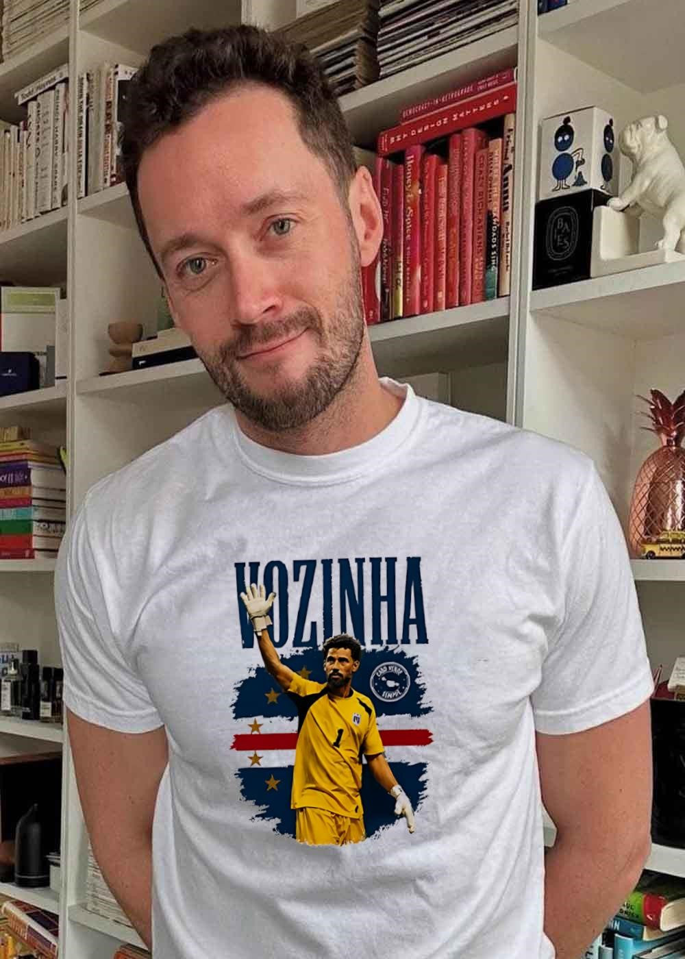 Cape Verde Football Legend Vozinha Goalkeeper Illustration T-Shirt
