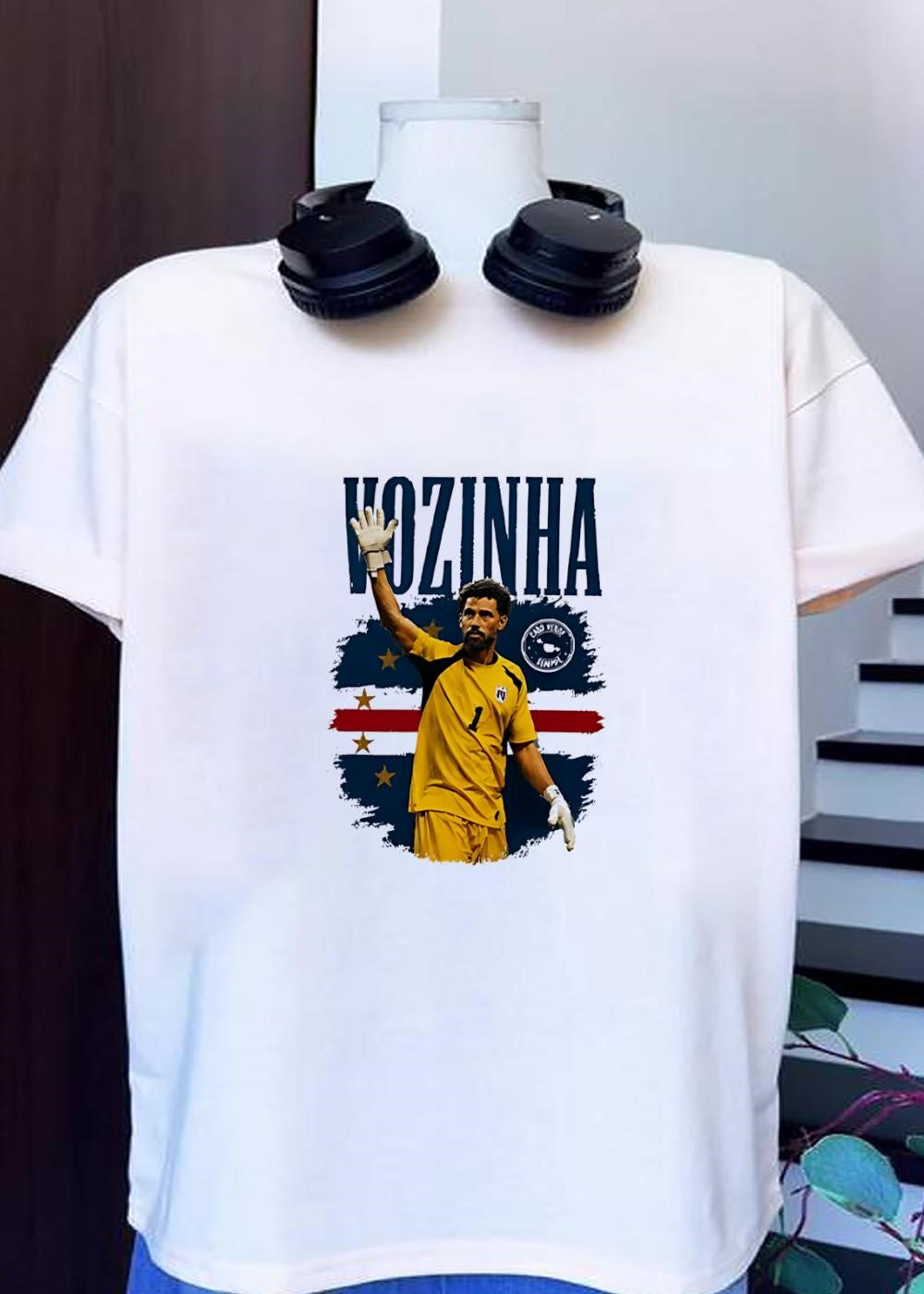 Cape Verde Football Legend Vozinha Goalkeeper Illustration T-Shirt
