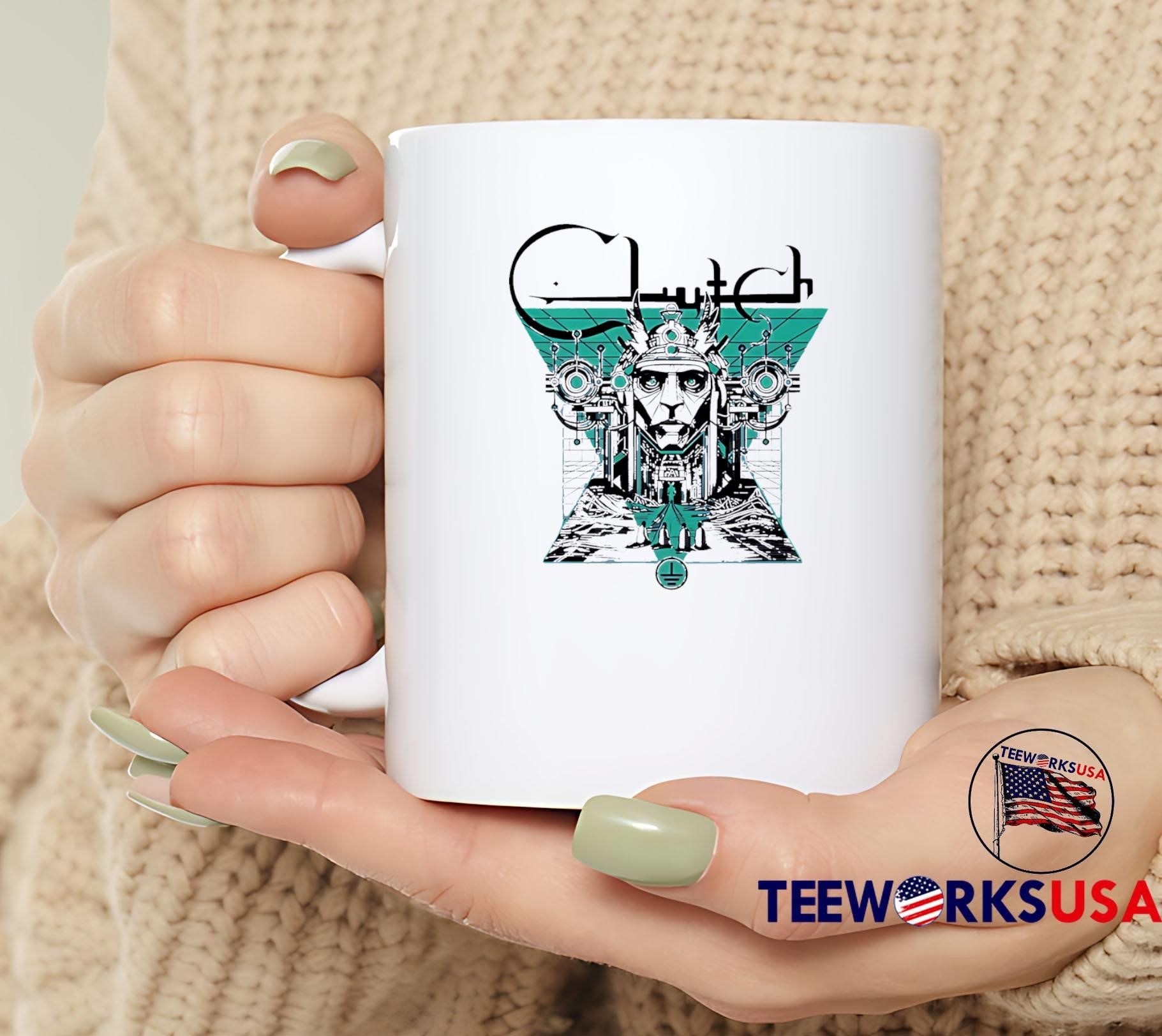 Clutch band futuristic astronaut head sci-fi band shirt