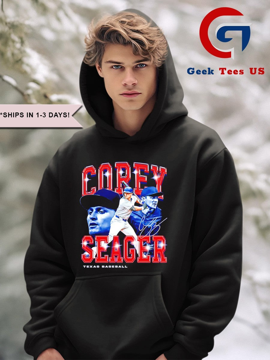 Corey Seager Texas Rangers baseball flair signature retro shirt
