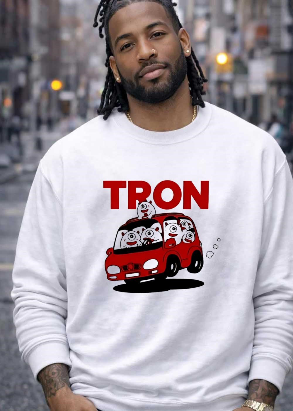 Cute Monsters Riding a Car TRON shirt