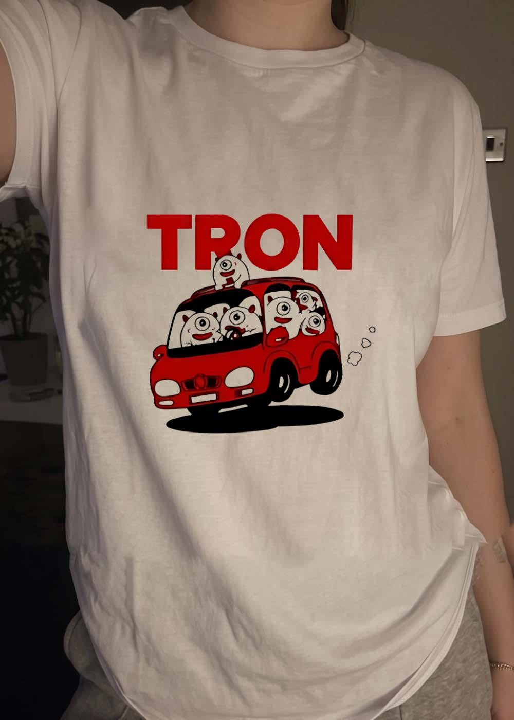 Cute Monsters Riding a Car TRON shirt