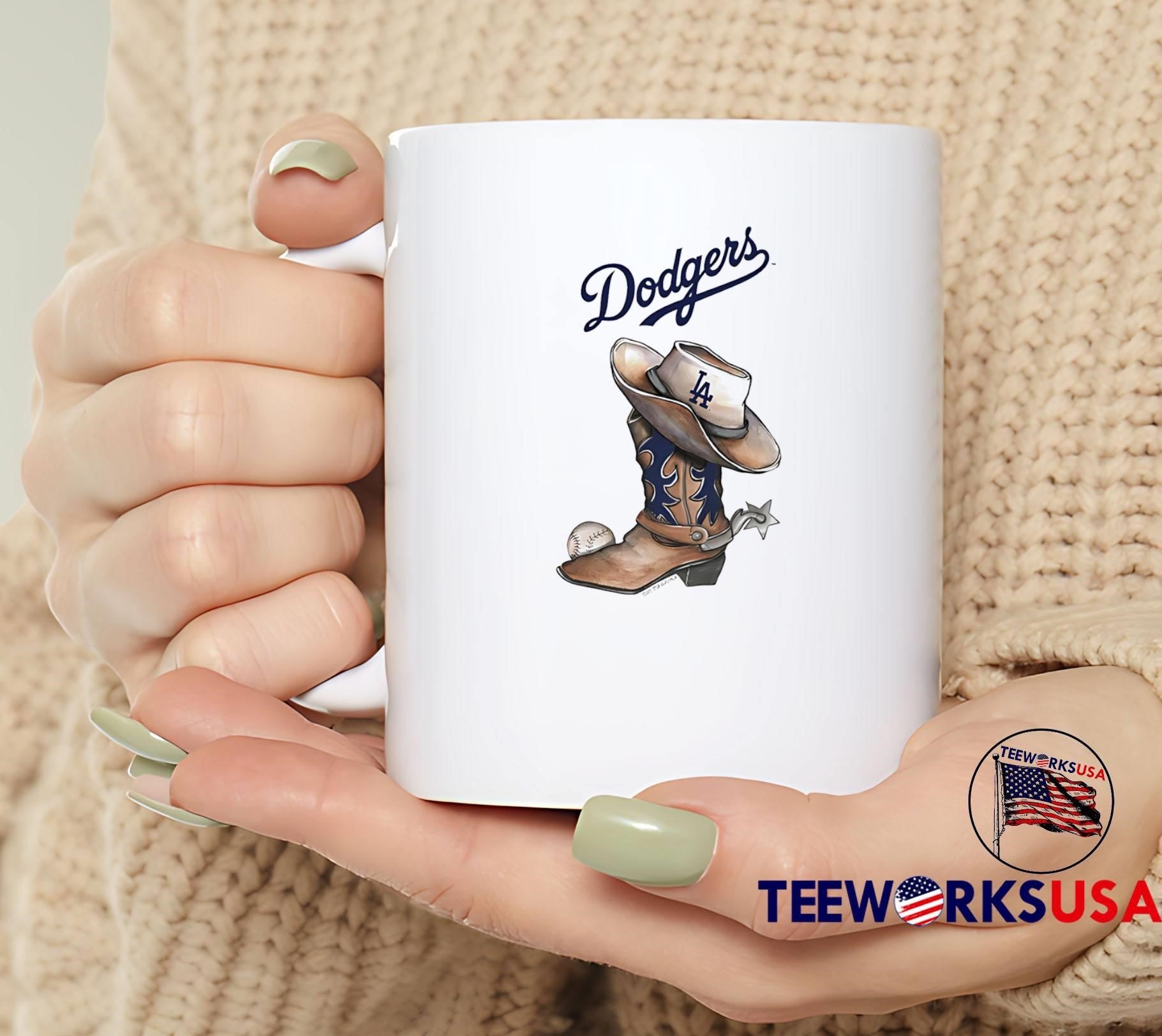 DTLA Baseball Cowboy Boot With Los Angeles Dodgers T-Shirt