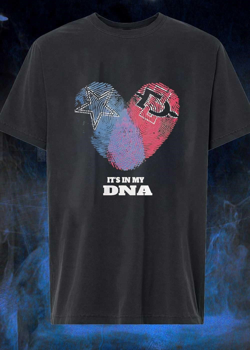 Dallas Cowboys Fans Fingerprint Heart It’s in My DNA T-Shirt