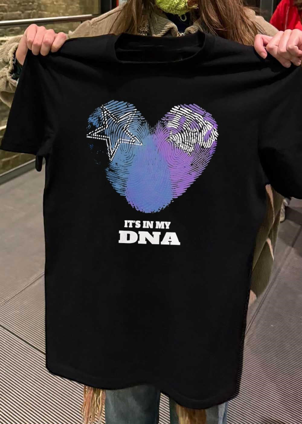 Dallas Cowboys Fingerprint Heart It Is in My DNA T-Shirt