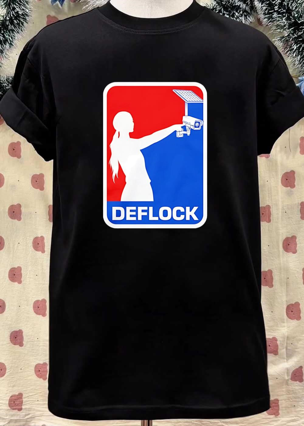 Deflock Woman Pointing at Security Camera T-Shirt