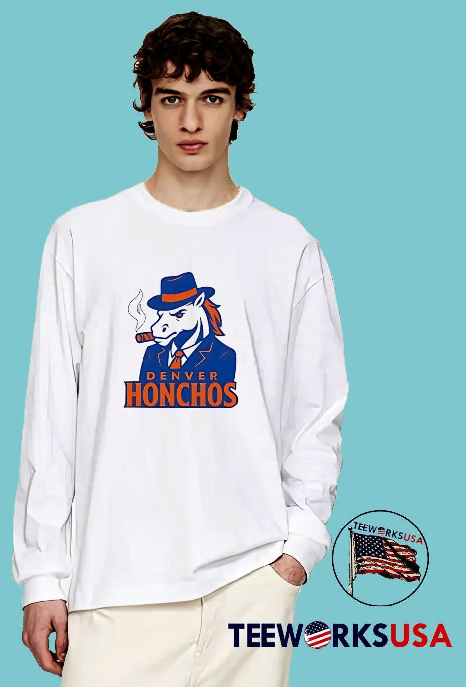 Denver Honchos Horse Smoking Cigar Apparel Team Name T-Shirt