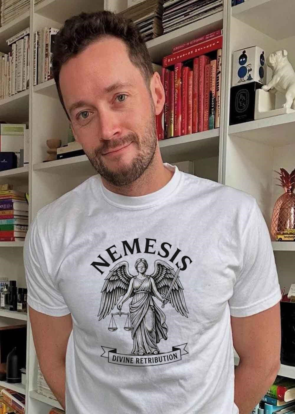 Divine Retribution Nemesis Angel Sword Scales shirt